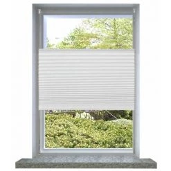 HOMMOO Store Plisse En Blanc 80 X 125 Cm HDV08288