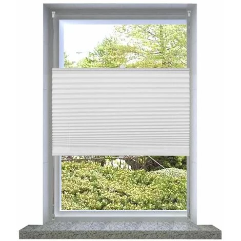 HOMMOO Store Plisse En Blanc 100 X 200 Cm HDV08298 3 HOMMOO Store Plisse En Blanc 100 X 200 Cm HDV08298