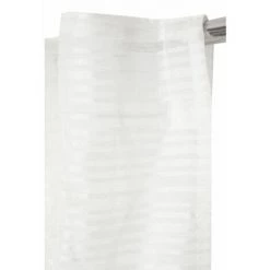 RIDEAUDISCOUNT Voilage 280 X 300 Cm Galon Fronceur Pattes Cachées Grande Largeur Grande Hauteur Rayures Horizontales Tissées Blanc - Blanc -Promos Store Boutique 25960142 4