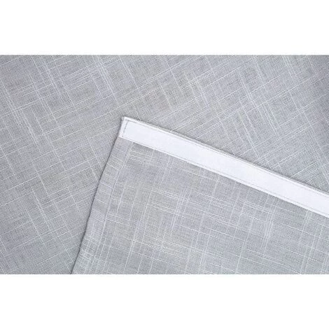 RIDEAUDISCOUNT Panneau Japonais Transparent 60 X 300 Cm à Scratch Grande Hauteur Effet Lin Uni Gris - Gris 6 RIDEAUDISCOUNT Panneau Japonais Transparent 60 X 300 Cm à Scratch Grande Hauteur Effet Lin Uni Gris - Gris – Image 4