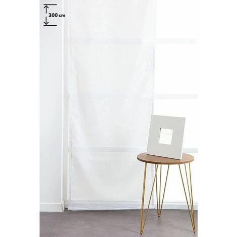 RIDEAUDISCOUNT Panneau Japonais 60 X 300 Cm à Scratch Grande Hauteur Fil Lurex Argenté Tissé Uni Blanc - Blanc 3 RIDEAUDISCOUNT Panneau Japonais 60 X 300 Cm à Scratch Grande Hauteur Fil Lurex Argenté Tissé Uni Blanc - Blanc