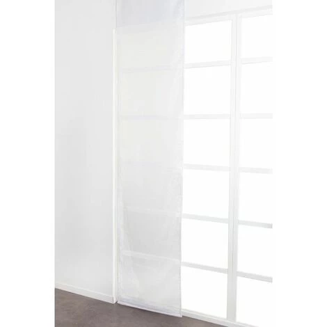 RIDEAUDISCOUNT Panneau Japonais 60 X 300 Cm à Scratch Grande Hauteur Fil Lurex Argenté Tissé Uni Blanc - Blanc 4 RIDEAUDISCOUNT Panneau Japonais 60 X 300 Cm à Scratch Grande Hauteur Fil Lurex Argenté Tissé Uni Blanc - Blanc – Image 2