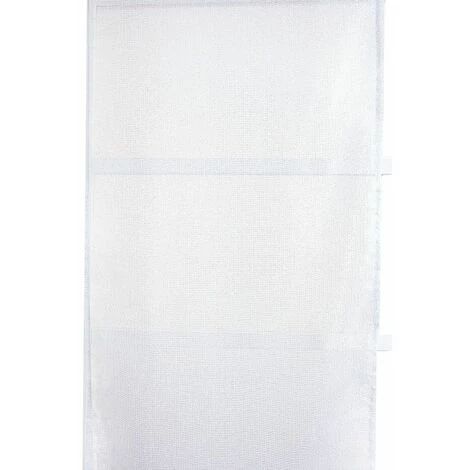 RIDEAUDISCOUNT Panneau Japonais 60 X 300 Cm à Scratch Grande Hauteur Fil Lurex Argenté Tissé Uni Blanc - Blanc 5 RIDEAUDISCOUNT Panneau Japonais 60 X 300 Cm à Scratch Grande Hauteur Fil Lurex Argenté Tissé Uni Blanc - Blanc – Image 3