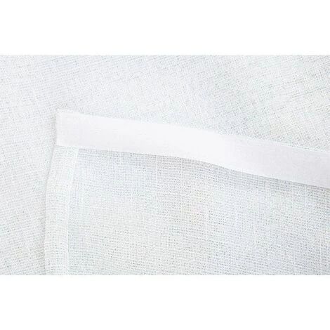 RIDEAUDISCOUNT Panneau Japonais 60 X 300 Cm à Scratch Grande Hauteur Fil Lurex Argenté Tissé Uni Blanc - Blanc 6 RIDEAUDISCOUNT Panneau Japonais 60 X 300 Cm à Scratch Grande Hauteur Fil Lurex Argenté Tissé Uni Blanc - Blanc – Image 4