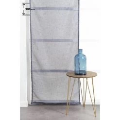 RIDEAUDISCOUNT Panneau Japonais 60 X 300 Cm à Scratch Grande Hauteur Fil Lurex Argenté Tissé Uni Bleu - Bleu