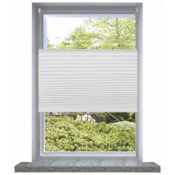 TRUE DEAL Store Plissé En Blanc 80 X 125 Cm