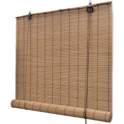 TRUE DEAL Store Roulant En Bambou 100 X 220 Cm Marron