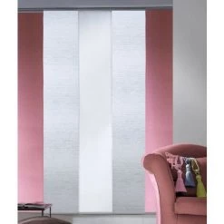 MADECOSTORE Panneau Japonais Tamisant Effet Wood 50cm - Gris Clair - L50 X H250cm - Gris Clair