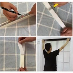 HAPPYSHOPPING Rideau Plisse Noir, 90 * 150cm - 90 * 150cm -Promos Store Boutique 26586147 4