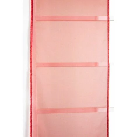 RIDEAUDISCOUNT Panneau Japonais Transparent 60 X 300 Cm à Scratch Grande Hauteur Effet Lisse Uni Rouge - Rouge 5 RIDEAUDISCOUNT Panneau Japonais Transparent 60 X 300 Cm à Scratch Grande Hauteur Effet Lisse Uni Rouge - Rouge – Image 3
