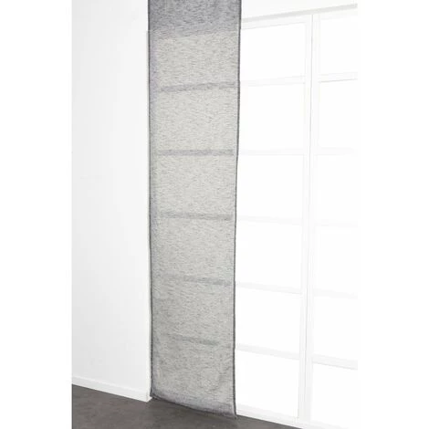 RIDEAUDISCOUNT Panneau Japonais Transparent 60 X 300 Cm à Scratch Grande Hauteur Effet Lin Uni Noir - Noir 4 RIDEAUDISCOUNT Panneau Japonais Transparent 60 X 300 Cm à Scratch Grande Hauteur Effet Lin Uni Noir - Noir – Image 2