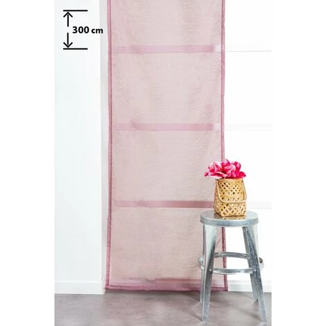 RIDEAUDISCOUNT Panneau Japonais Transparent 60 X 300 Cm à Scratch Grande Hauteur Effet Lin Uni Bordeaux - Rouge 3 RIDEAUDISCOUNT Panneau Japonais Transparent 60 X 300 Cm à Scratch Grande Hauteur Effet Lin Uni Bordeaux - Rouge