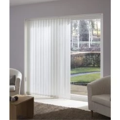 MADECOSTORE Kit Complet Store Californien à Lamelles Verticales 127mm - Blanc - L100cm X H180cm - Blanc