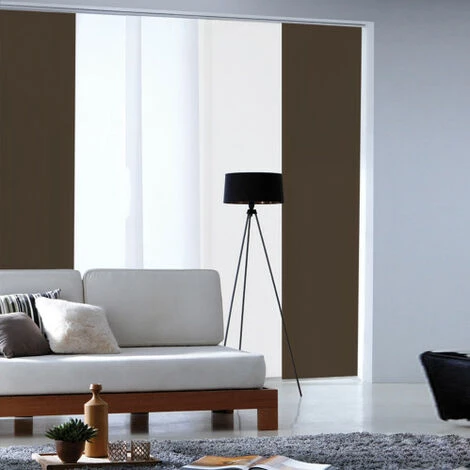 MADECOSTORE Panneau Japonais Tamisant Uni - Chocolat - L60 X H300cm - Chocolat 3 MADECOSTORE Panneau Japonais Tamisant Uni - Chocolat - L60 X H300cm - Chocolat