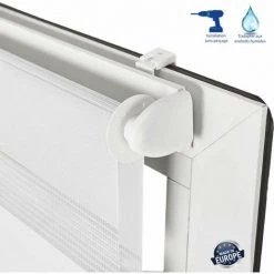 SECODIR Store Enrouleur Jour/nuit Sans Perçage Dimensions 80x180cm - Crème -Promos Store Boutique 29962170 3