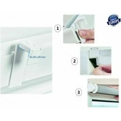 SECODIR Store Enrouleur Jour/nuit Sans Perçage Dimensions 60x160cm - Blanc -Promos Store Boutique 29962264 4