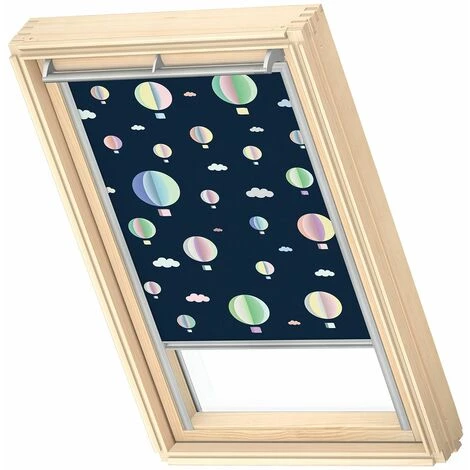 VELUX Store Occultant (DKL) Original, Collection Enfants, Cadre Argenté, Pour Fenêtre De Toit VELUX C02 Montgolfières 3 VELUX Store Occultant (DKL) Original, Collection Enfants, Cadre Argenté, Pour Fenêtre De Toit VELUX C02 Montgolfières