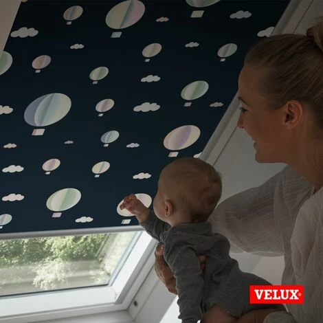 VELUX Store Occultant (DKL) Original, Collection Enfants, Cadre Argenté, Pour Fenêtre De Toit VELUX C02 Montgolfières 7 VELUX Store Occultant (DKL) Original, Collection Enfants, Cadre Argenté, Pour Fenêtre De Toit VELUX C02 Montgolfières – Image 5
