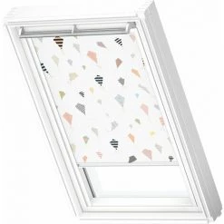 VELUX Store Occultant (DKL) Original, Cadre Blanc, Collection Enfants, Pour Fenêtre De Toit VELUX C02 Cerf-Volants