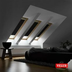 VELUX Store Plissé Occultant Et Isolant (FHC) Original, Cadre Argenté, 102, Noir Charbon -Promos Store Boutique 30382699 4