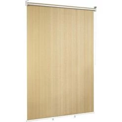 COSTWAY Store Occultant à Enrouleur 121x181CM Rideau Occultant Anti-UV Avec Chaîne à Perles Pour Fenêtre Porte Beige