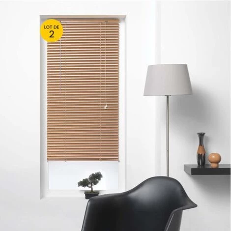 CDAFFAIRES Lot De 2 Stores Vénitien Pose Facile à Lamelles 60 X 180 Cm Aluminium Cuivre - Cuivre 3 CDAFFAIRES Lot De 2 Stores Vénitien Pose Facile à Lamelles 60 X 180 Cm Aluminium Cuivre - Cuivre