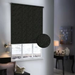 MADECOSTORE Store Enrouleur Occultant à Paillettes - Gamme Must - Noir - L64 X H190cm - Noir