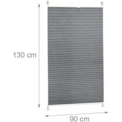 Relaxdays Store Vénitien Sans Perçage Volet Fenêtre Gris 90 X 130 Cm Laisse Passer La Lumière, Gris -Promos Store Boutique 31792153 4