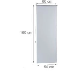 Relaxdays Store Enrouleur Thermique Chaînette Latérale Fixation Clips Sans Perçage, 60 X 160, Largeur Tissu 56 Cm, Blanc -Promos Store Boutique 31794415 5