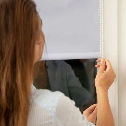 Relaxdays Store Enrouleur Thermique Chaînette Latérale Fixation Clips Sans Perçage, 70 X 160, Largeur Tissu 66 Cm, Blanc -Promos Store Boutique 31794419 3