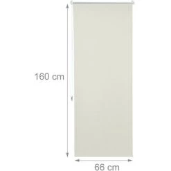 Relaxdays Store Enrouleur Occultant, Store Occultant, Support Chaînette Latérale, Fixation Fenêtre, Beige, 70x160 Cm -Promos Store Boutique 31796723 4