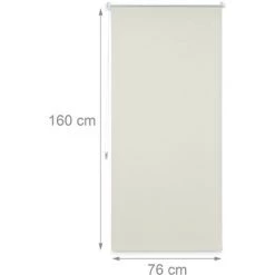 Relaxdays Store Enrouleur Occultant, Store Occultant, Support Chaînette Latérale, Fixation Fenêtre, Beige, 80x160 Cm -Promos Store Boutique 31796727 4