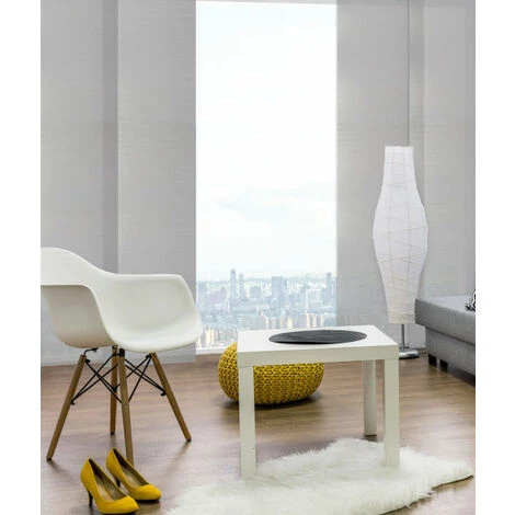 MADECOSTORE Panneau Japonais Tamisant Mesh - Gris - L45 X H260cm - Gris 4 MADECOSTORE Panneau Japonais Tamisant Mesh - Gris - L45 X H260cm - Gris – Image 2