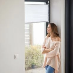 Relaxdays Store Vénitien Sans Perçage Volet Fenêtre Blanc Laisse Passer La Lumière, 80 X 130 Cm -Promos Store Boutique 32712600 3