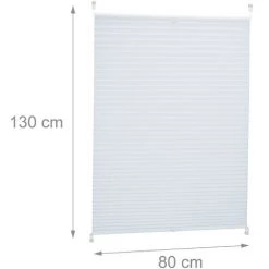 Relaxdays Store Vénitien Sans Perçage Volet Fenêtre Blanc Laisse Passer La Lumière, 80 X 130 Cm -Promos Store Boutique 32712600 5