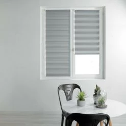 Paris Prix - Store Enrouleur Jour Nuit "daynight" 45x180cm Gris