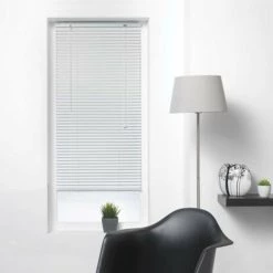 Paris Prix - Store à Lamelles "vénitien" 40x180cm Blanc