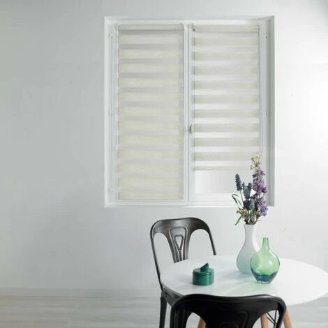 Paris Prix - Store Enrouleur Jour Nuit "daynight" 60x180cm Lin 3 Paris Prix - Store Enrouleur Jour Nuit "daynight" 60x180cm Lin