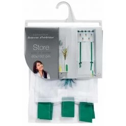 Paris Prix - Store Voilage "ananis" 60x150cm Blanc -Promos Store Boutique 33664984 2