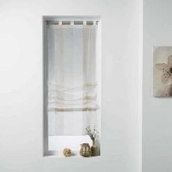 Paris Prix - Store Voilage "balina" 60x180cm Naturel