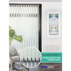 MADECOSTORE Kit Complet Store Californien à Lamelles Verticales 89mm Sans Chaînette Basse - Blanc - L150cm X H260cm - Blanc -Promos Store Boutique 34603598 3