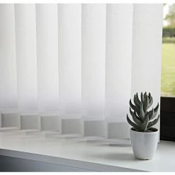 MADECOSTORE Kit Complet Store Californien à Lamelles Verticales 89mm Sans Chaînette Basse - Blanc - L150cm X H260cm - Blanc -Promos Store Boutique 34603598 4