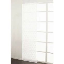 RIDEAUDISCOUNT Panneau Japonais Transparent 60 X 300 Cm à Scratch Grande Hauteur Brodé Motif Rosaces Ton Sur Ton Blanc - Blanc 7 RIDEAUDISCOUNT Panneau Japonais Transparent 60 X 300 Cm à Scratch Grande Hauteur Brodé Motif Rosaces Ton Sur Ton Blanc - Blanc -Promos Store Boutique 35654932 2