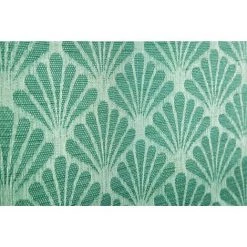 RIDEAUDISCOUNT Panneau Japonais 60 X 300 Cm à Scratch Grande Hauteur Jacquard Motif Coquilles Vert - Vert -Promos Store Boutique 35654933 5