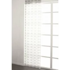 RIDEAUDISCOUNT Panneau Japonais Transparent 60 X 300 Cm à Scratch Grande Hauteur Jacquard Motif Madeleines Irisé Blanc Gris - Blanc 8 RIDEAUDISCOUNT Panneau Japonais Transparent 60 X 300 Cm à Scratch Grande Hauteur Jacquard Motif Madeleines Irisé Blanc Gris - Blanc -Promos Store Boutique 35654965 2