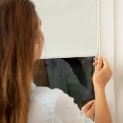 Relaxdays Store Enrouleur Occultant, Store Occultant, Support Chaînette Latérale, Fixation Fenêtre, Beige, 80 X 210 Cm -Promos Store Boutique 35873709 3