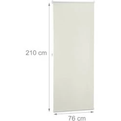 Relaxdays Store Enrouleur Occultant, Store Occultant, Support Chaînette Latérale, Fixation Fenêtre, Beige, 80 X 210 Cm -Promos Store Boutique 35873709 4