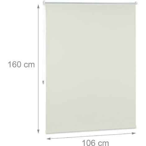 Relaxdays Store Enrouleur Occultant, Store Occultant, Support Chaînette Latérale, Fixation Fenêtre, Beige, 110 X 160 Cm 6 Relaxdays Store Enrouleur Occultant, Store Occultant, Support Chaînette Latérale, Fixation Fenêtre, Beige, 110 X 160 Cm – Image 4