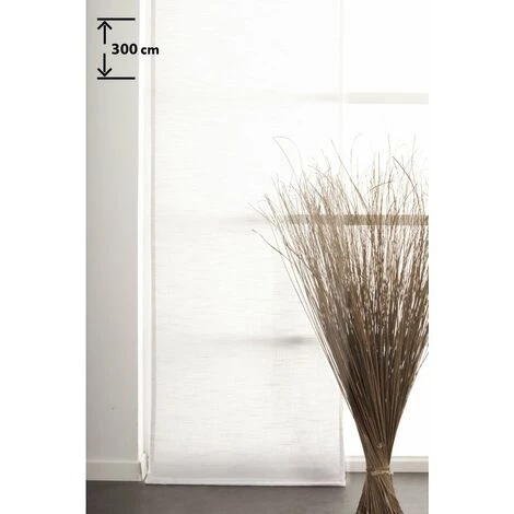 RIDEAUDISCOUNT Panneau Japonais 60 X 300 Cm à Scratch Grande Hauteur Imprimé Relief Flocage Motif Géométrique Abstrait Blanc - Blanc 3 RIDEAUDISCOUNT Panneau Japonais 60 X 300 Cm à Scratch Grande Hauteur Imprimé Relief Flocage Motif Géométrique Abstrait Blanc - Blanc