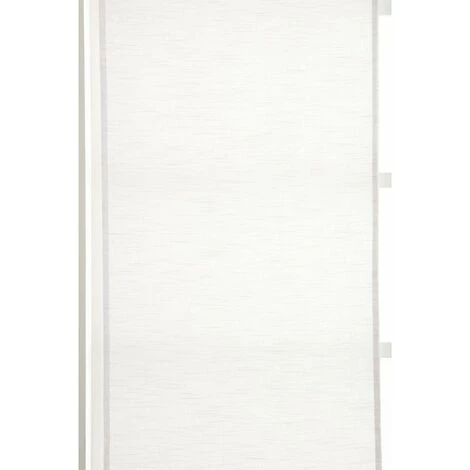 RIDEAUDISCOUNT Panneau Japonais 60 X 300 Cm à Scratch Grande Hauteur Imprimé Relief Flocage Motif Géométrique Abstrait Blanc - Blanc 5 RIDEAUDISCOUNT Panneau Japonais 60 X 300 Cm à Scratch Grande Hauteur Imprimé Relief Flocage Motif Géométrique Abstrait Blanc - Blanc – Image 3